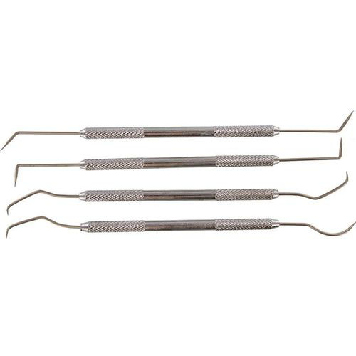 4pc Double Ended Pick Set-Stainless Steel Tips